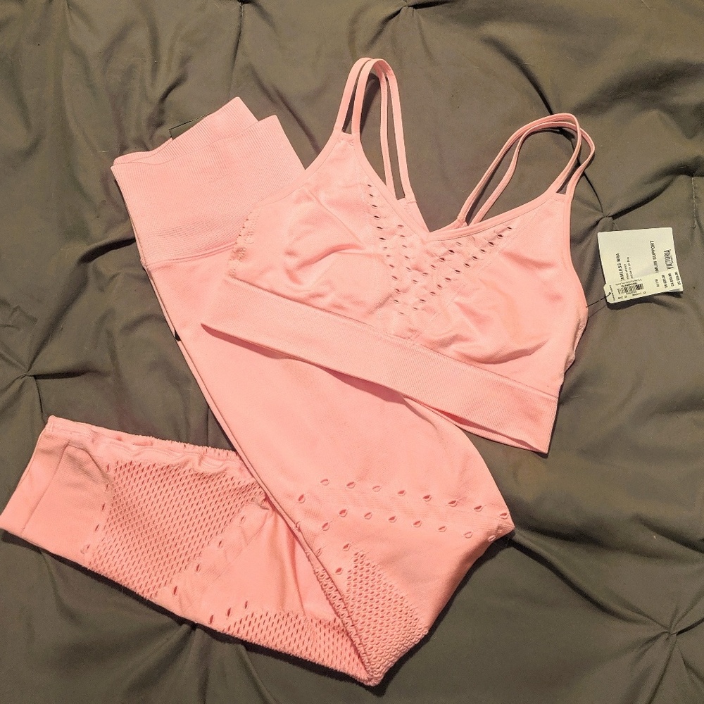 💗VS Sport Neon Pink Seamless Set💗
